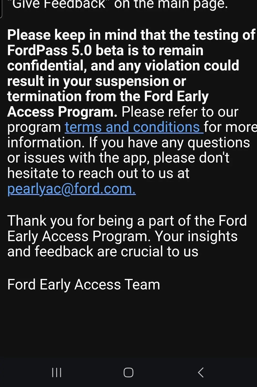 S650 Mustang Anyone else using the beta version of FordPass Screenshot_20240328_100238_Gmail