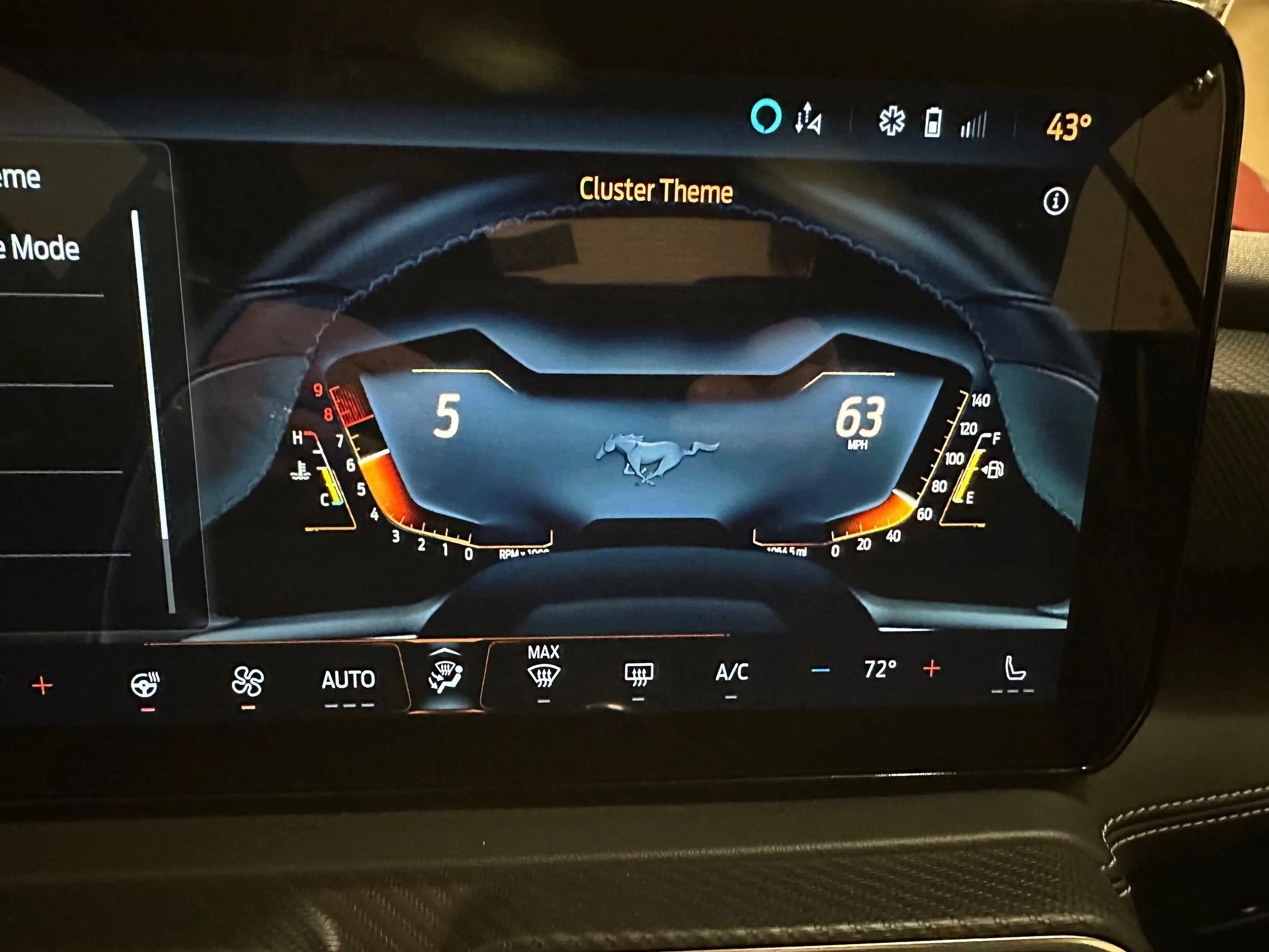 S650 Mustang I have a 2024 mustang GT. The tack in the middle does not show a number see below in the example it’s supposed to show a number of times 100 pics IMG_3618
