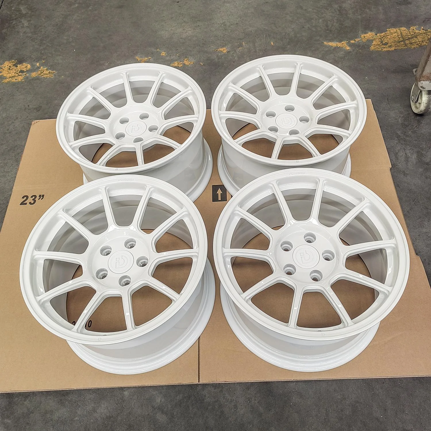 S650 Mustang iD Forged 18"- 20" Japanese Inspired 1pc Forged Wheels ID-FORGED-ID10-GLOSS-WHITE-1
