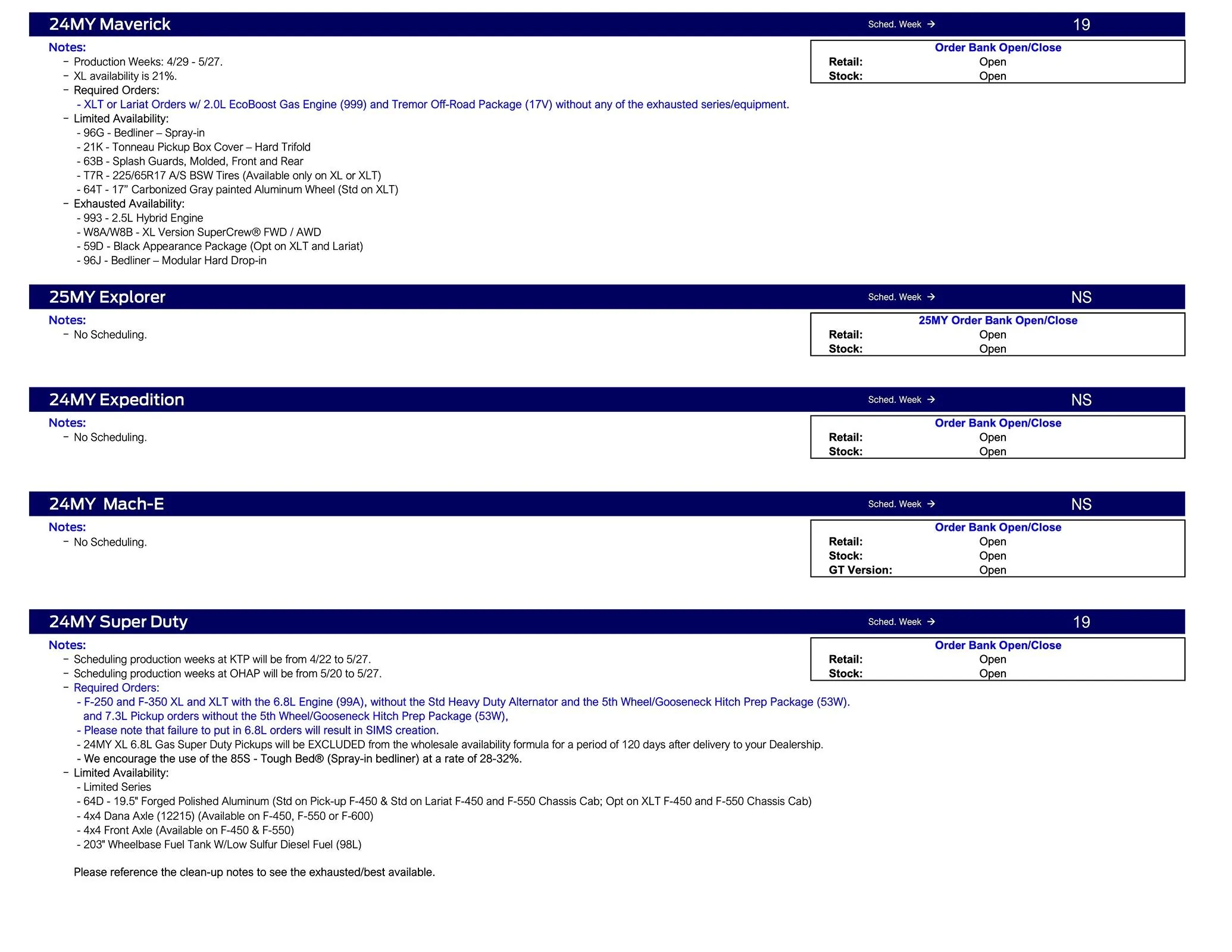 S650 Mustang 2024 Mustang No Scheduling This Week (4/4/24) Ford Scheduling Notes - 4.2.24-2