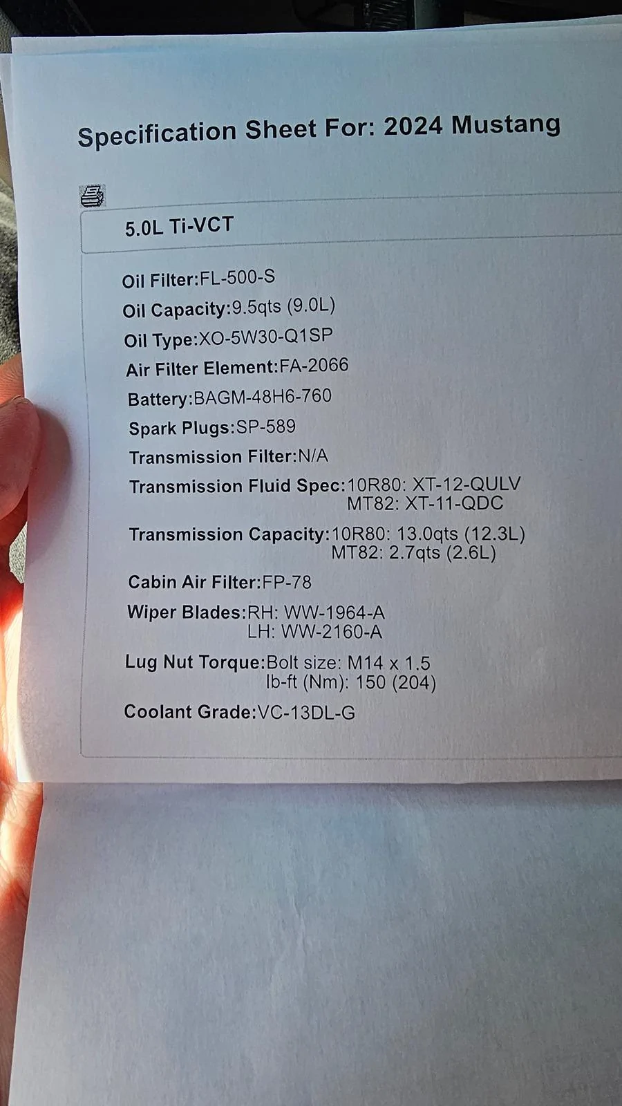 S650 Mustang First oil change.. 9.5qt? 20240404_144642
