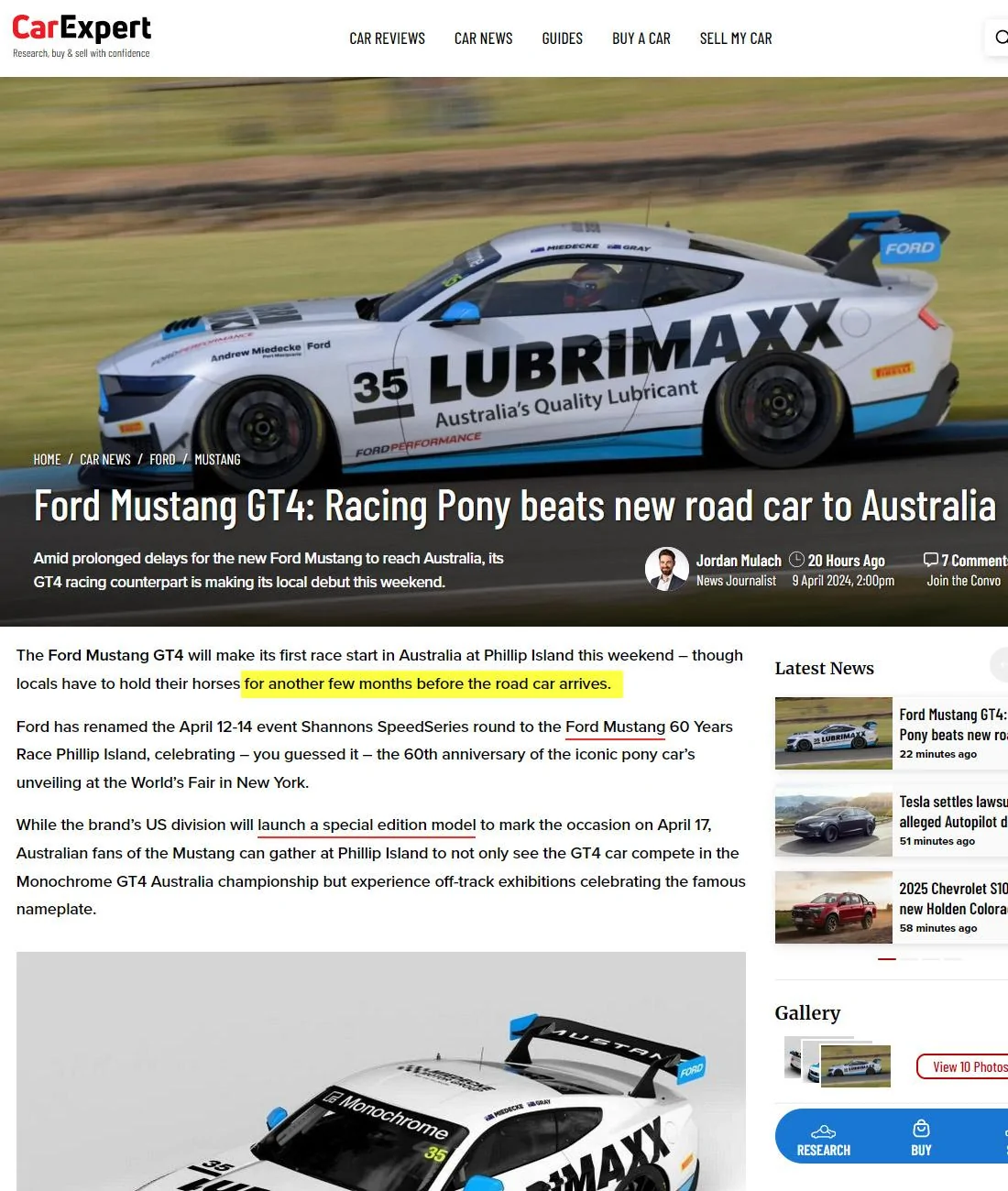 S650 Mustang 2024 Mustang Australia (AU) Pricing and Timing Schedule CarExpert