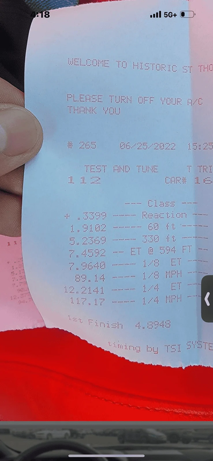 S650 Mustang 1/4 Mile Times IMG_1643