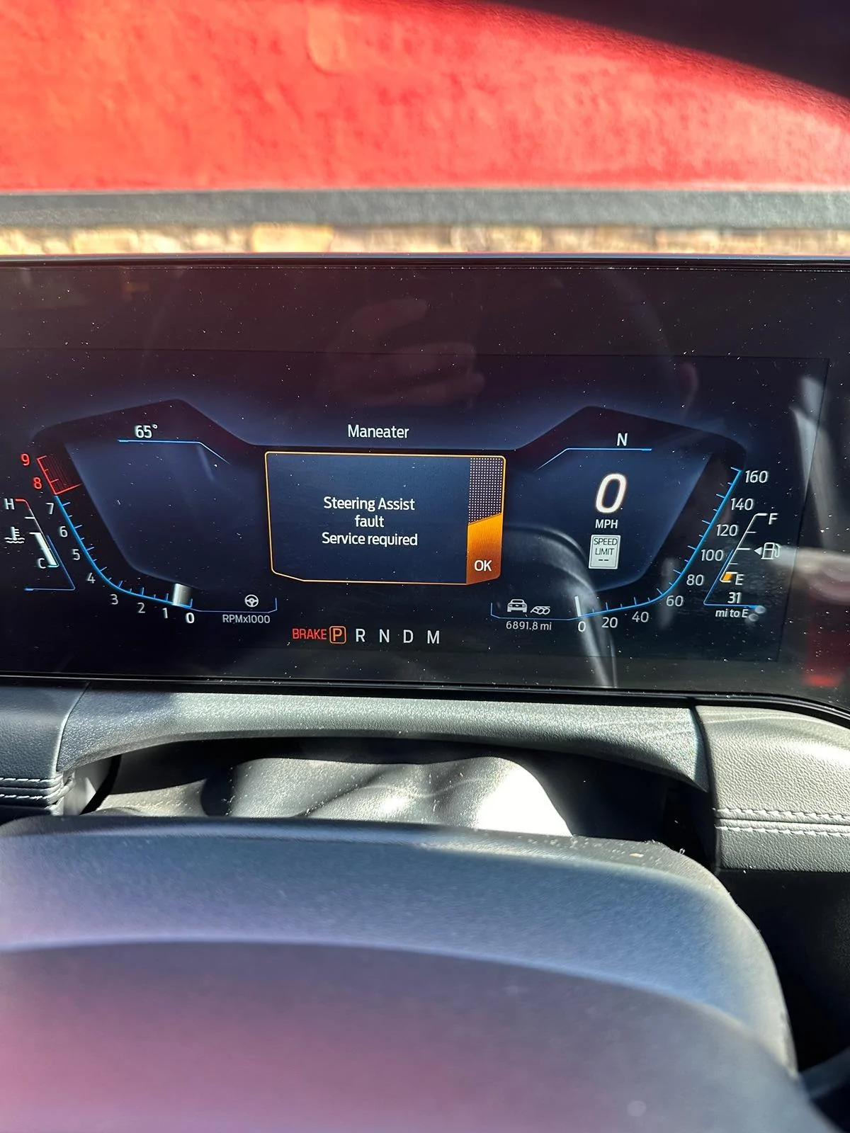 S650 Mustang Steering Assist Fault - Service required Imag