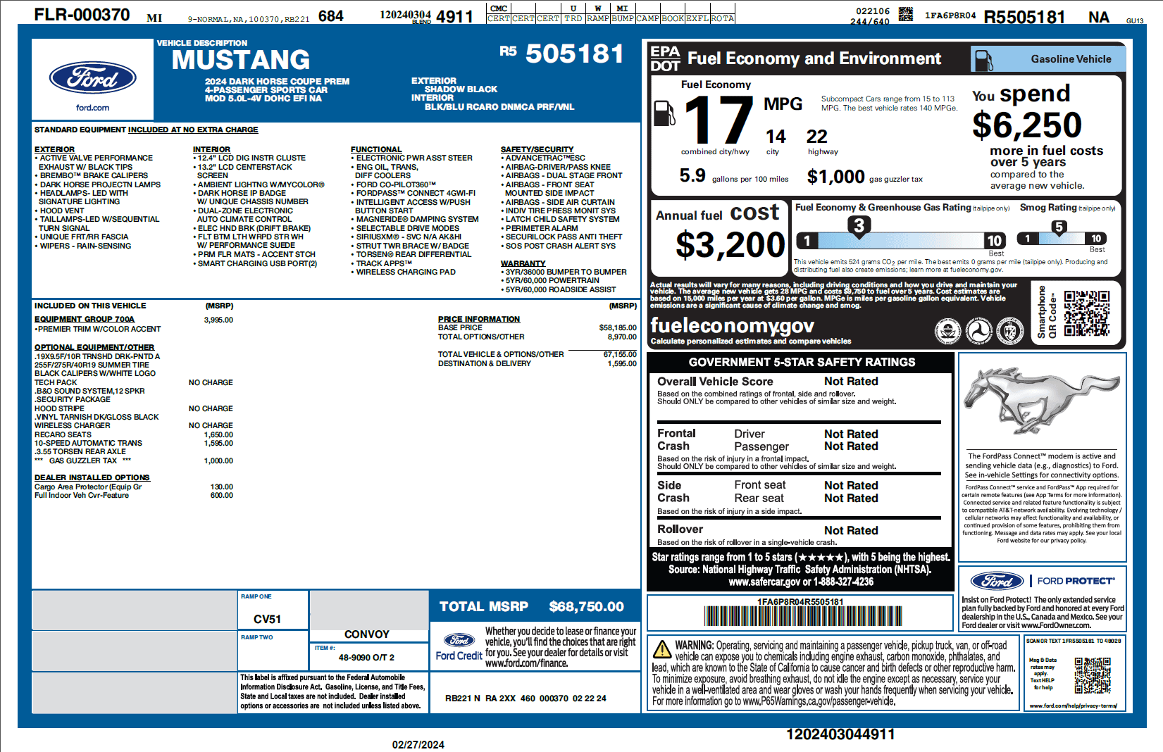 S650 Mustang roadPilot's 2024 Dark Horse (R4964) 1712962410028-mu