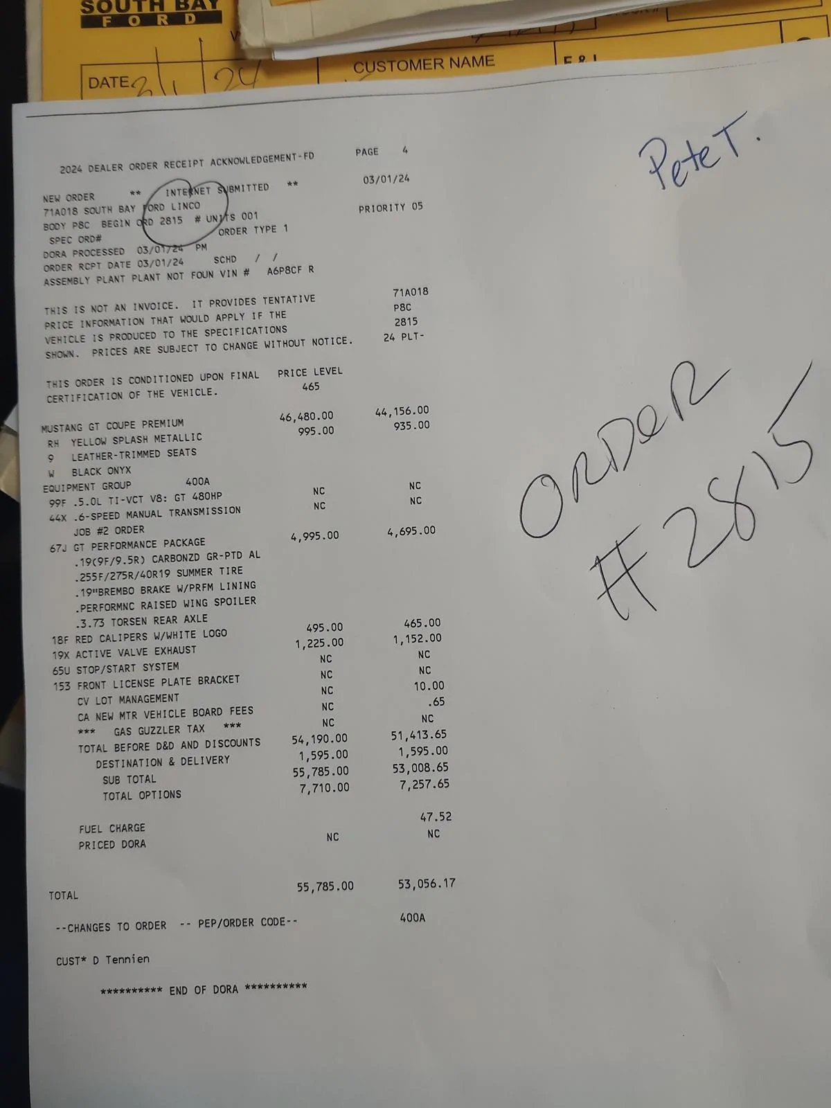 S650 Mustang 2024+ Mustang S650 Orders Tracking List & Stats [Enter Yours!] 2024 order