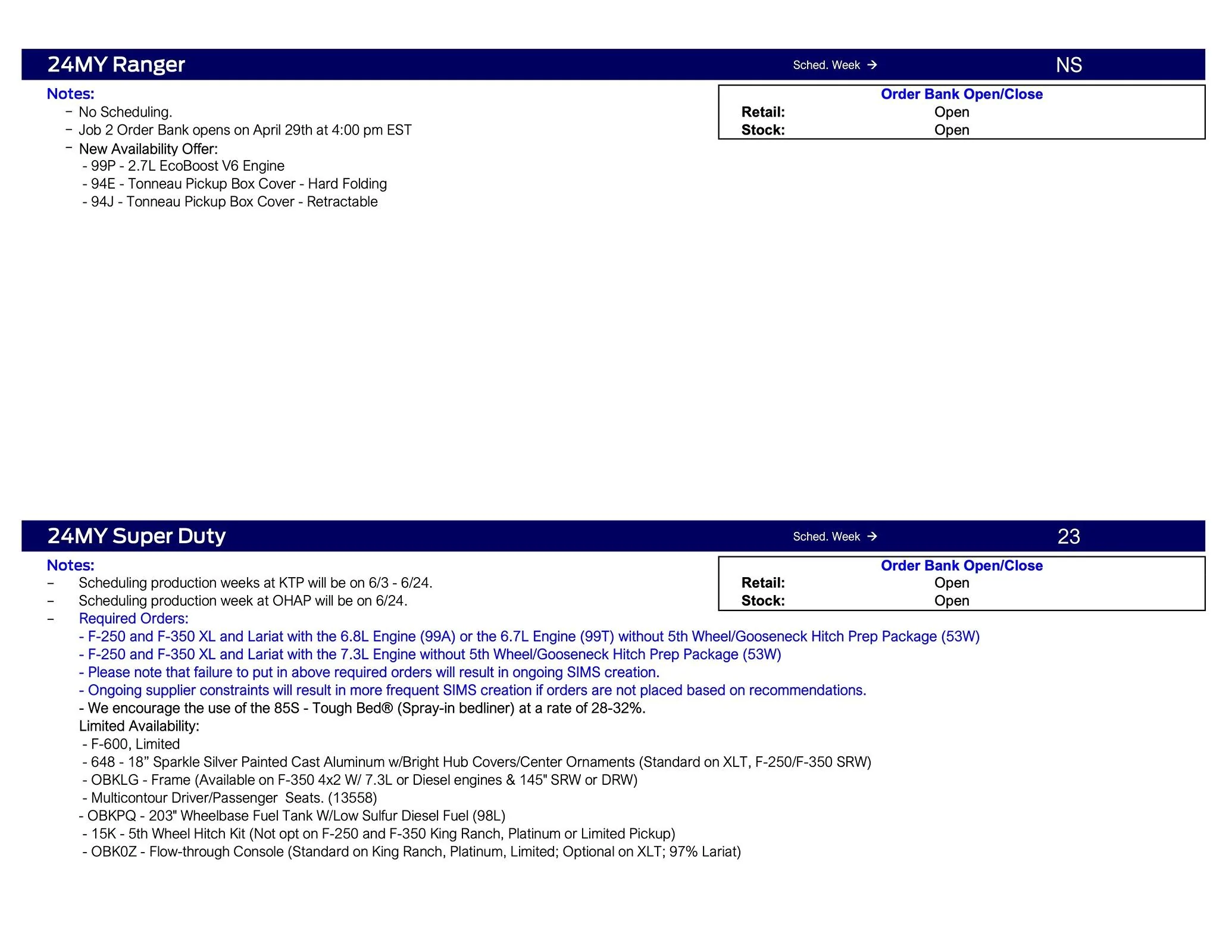S650 Mustang 2024 Mustang No Scheduling This Week (5/2/24) Ford Scheduling Notes - 4.29.24-3