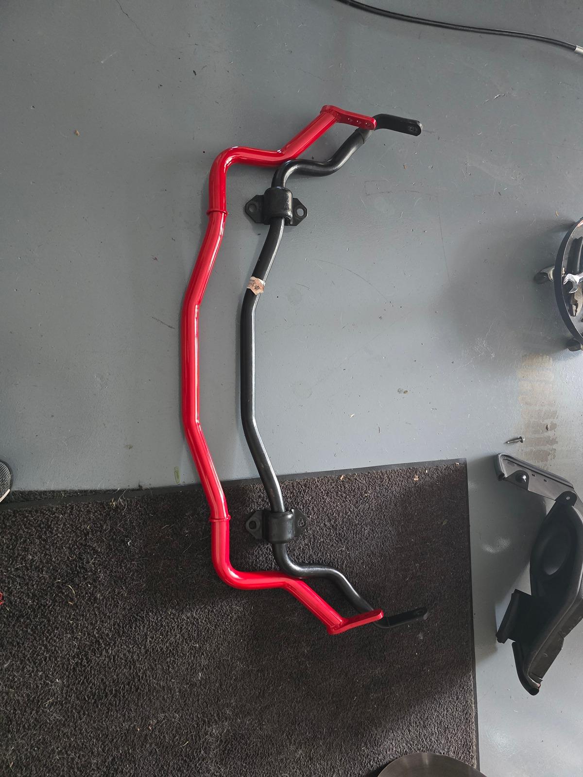 S650 Mustang Pedders extreme coilovers and front, rear sway bars installed 20240507_190313