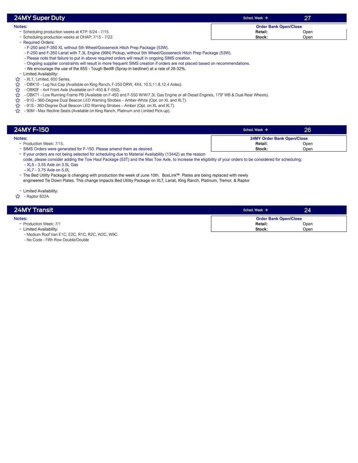 S650 Mustang 2024 Mustang Scheduling This Week (5/23/24) for Production Weeks 7/1 - 7/29 US Ford Scheduling Notes - 5.20.24-3