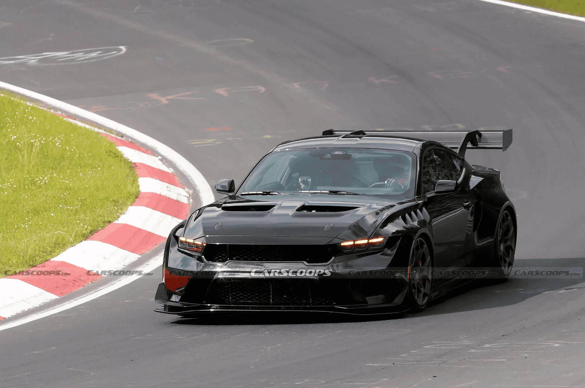 S650 Mustang Mustang GTD spotted warming up for a Nürburgring attempt 1716533358714-0