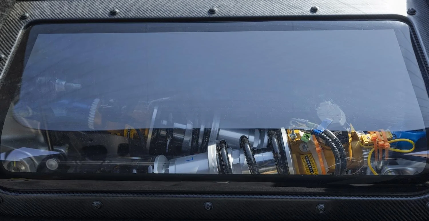 S650 Mustang Mustang GTD In-Cabin Window Displays State-of-the-Art Racing Suspension Ford Mustang GTD_ASV Dampers_ Suspension Window_01