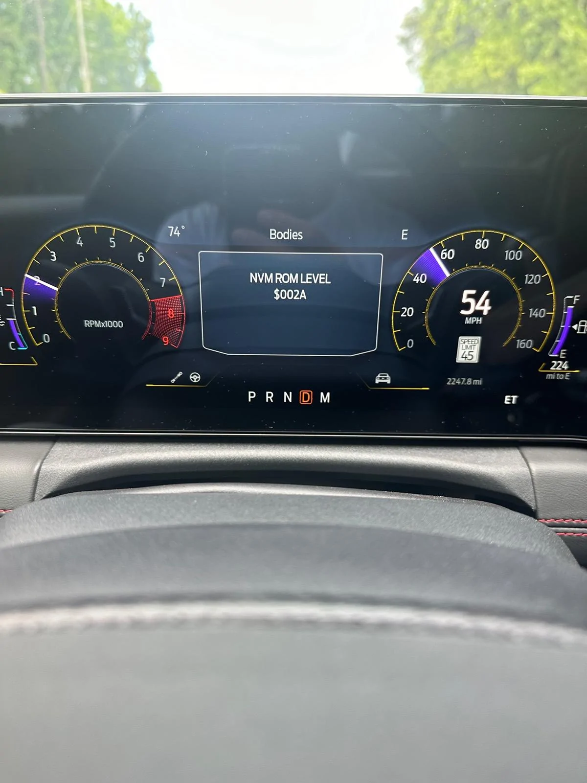 S650 Mustang Engineering Test Mode message IMG_5523