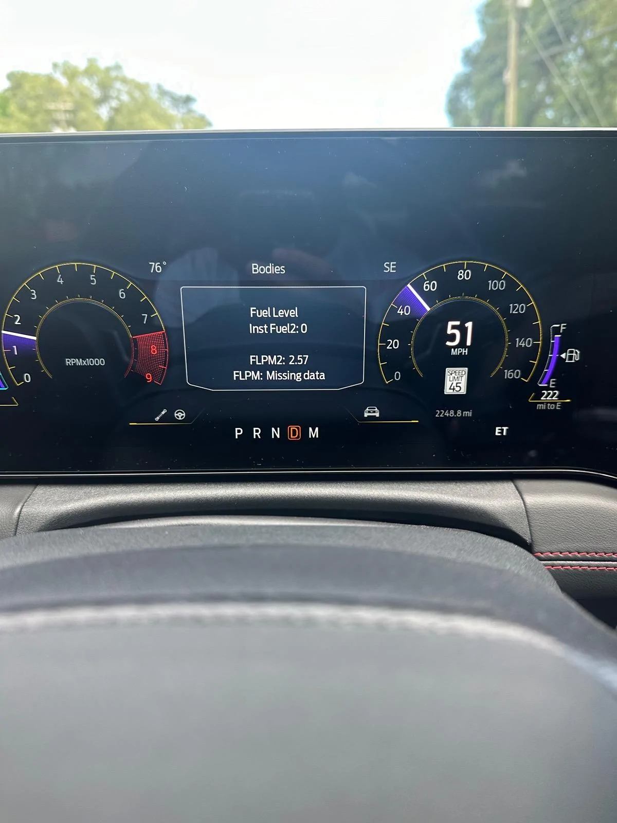 S650 Mustang Engineering Test Mode message IMG_5536