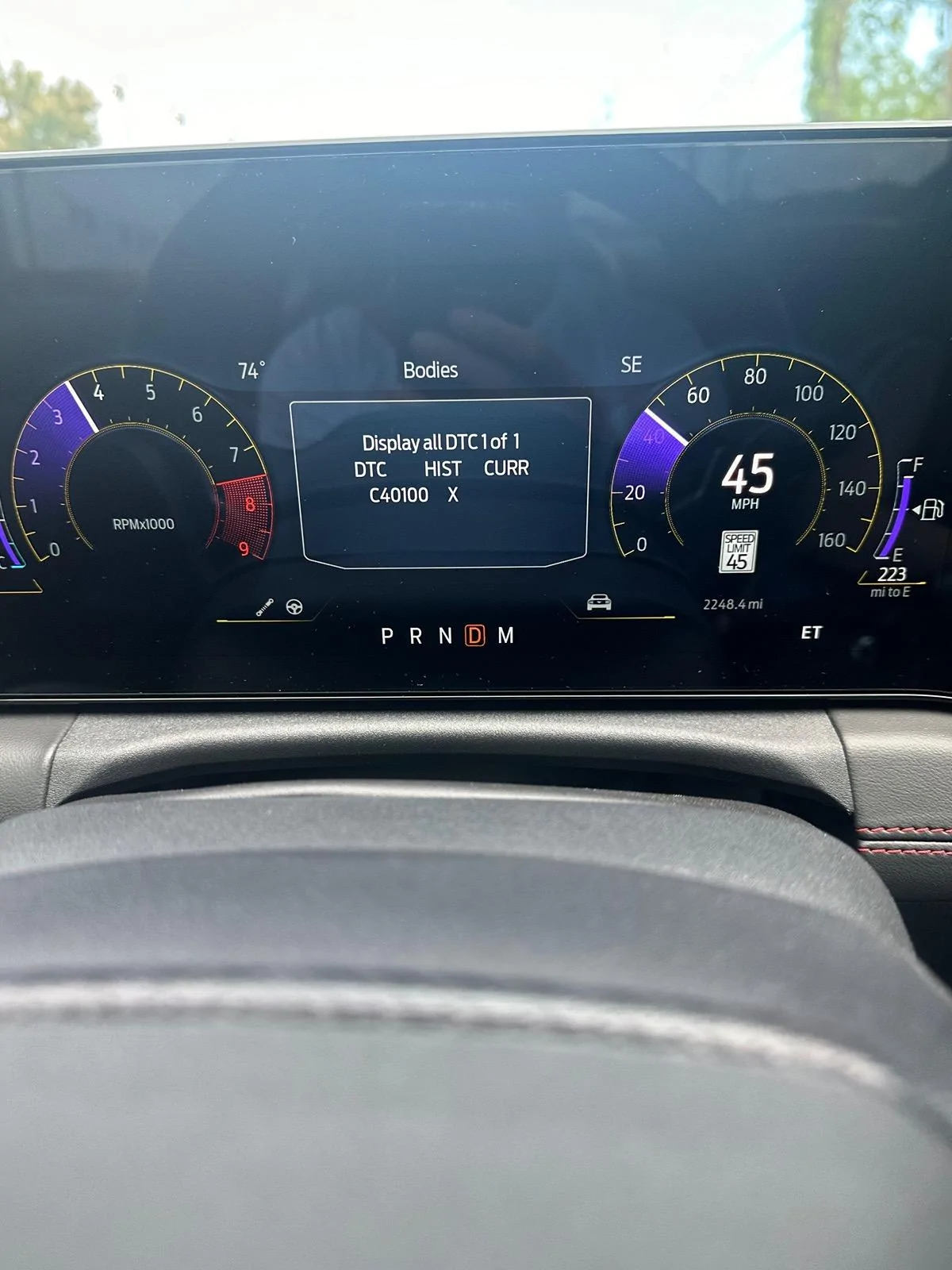 S650 Mustang Engineering Test Mode message IMG_5534
