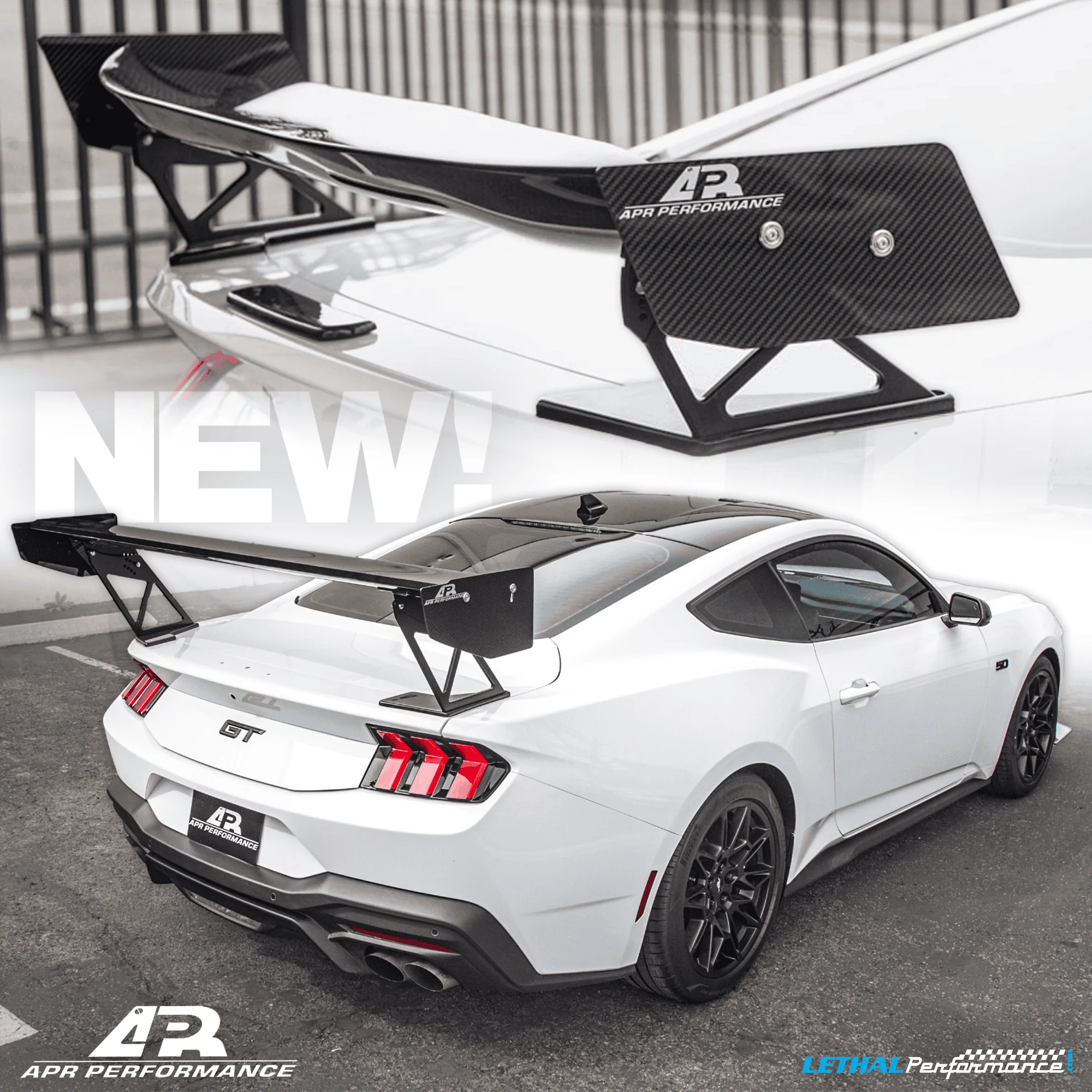 S650 Mustang New APR Spoilers and Splitters for the 2024 Mustang and Dark Horse at Lethal Performance!! apr perf s650 spoiler (1)