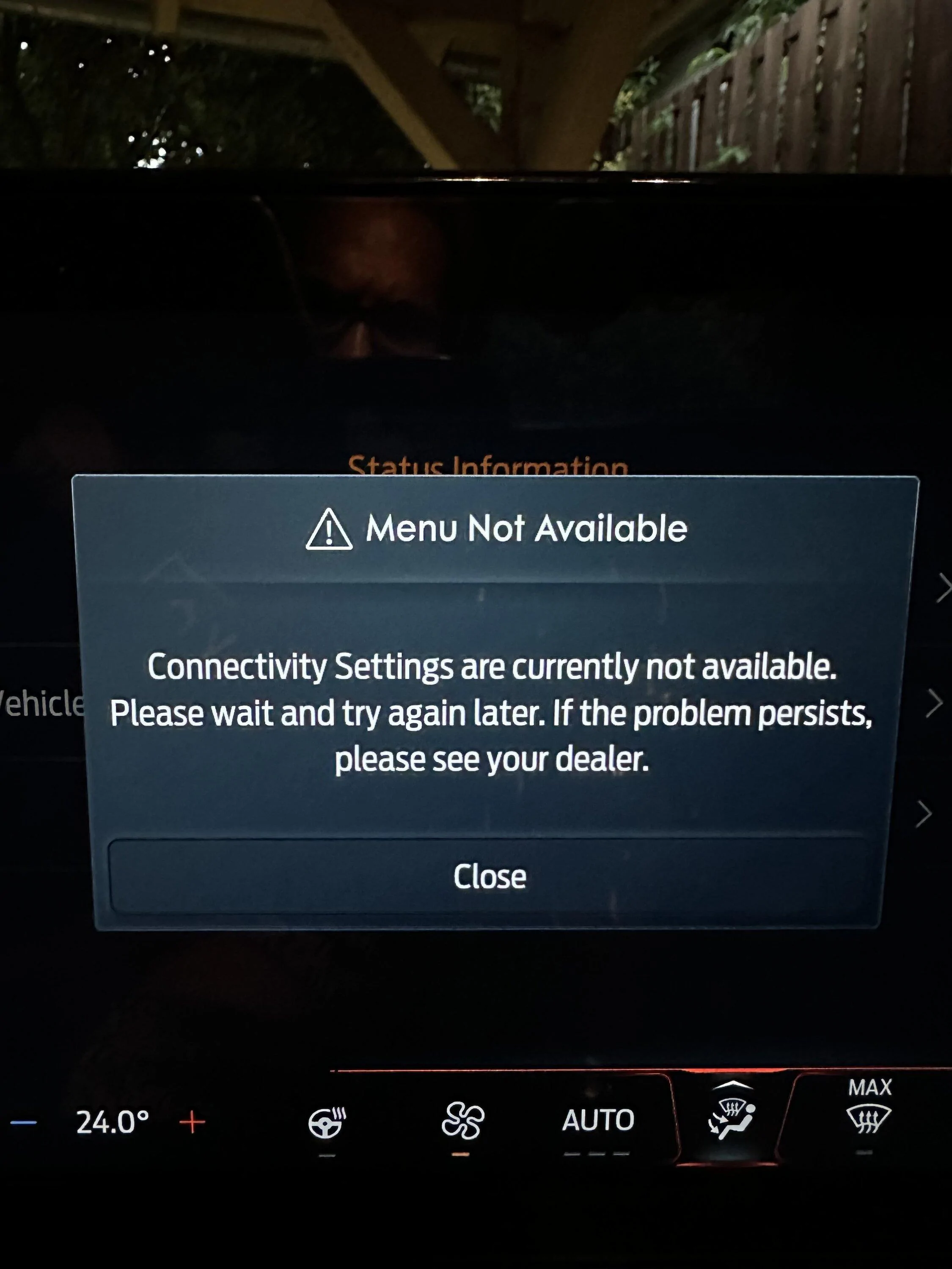 S650 Mustang Connectivity Settings not available IMG_5515
