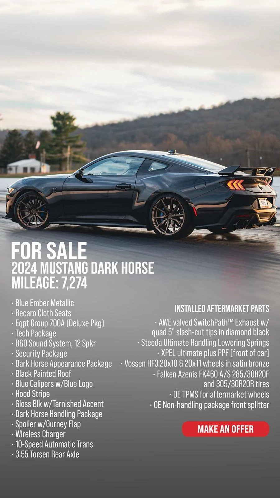 S650 Mustang FOR SALE: VAPOR BLUE METALLIC MUSTANG DARK HORSE Artboard 2