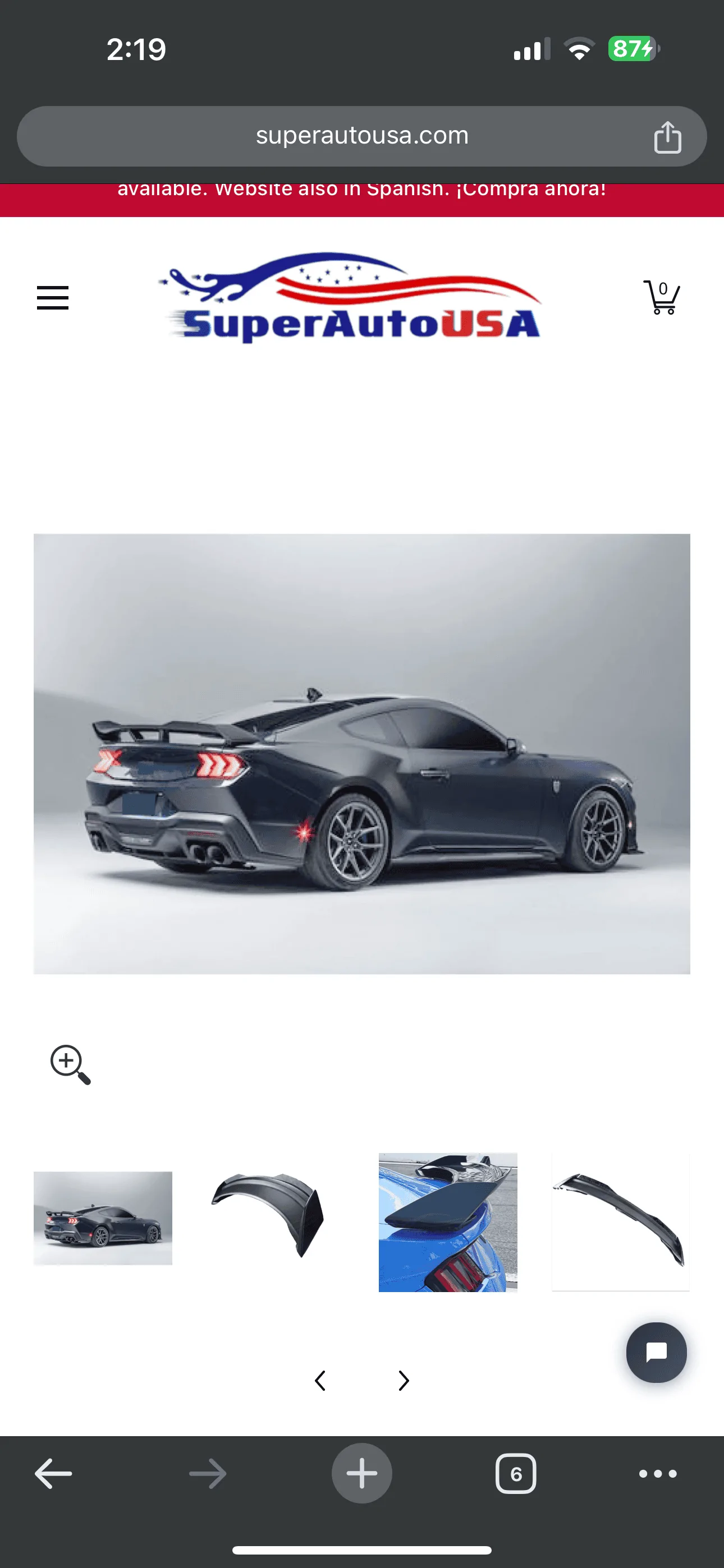 S650 Mustang New dark horse style spoiler on pre order? IMG_5959
