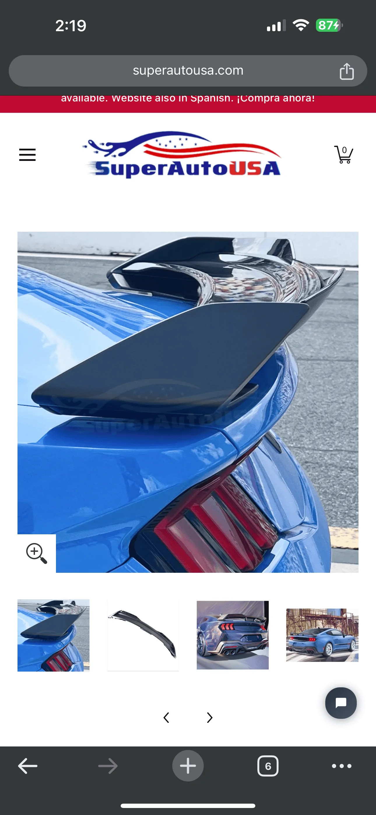 S650 Mustang New dark horse style spoiler on pre order? IMG_5960