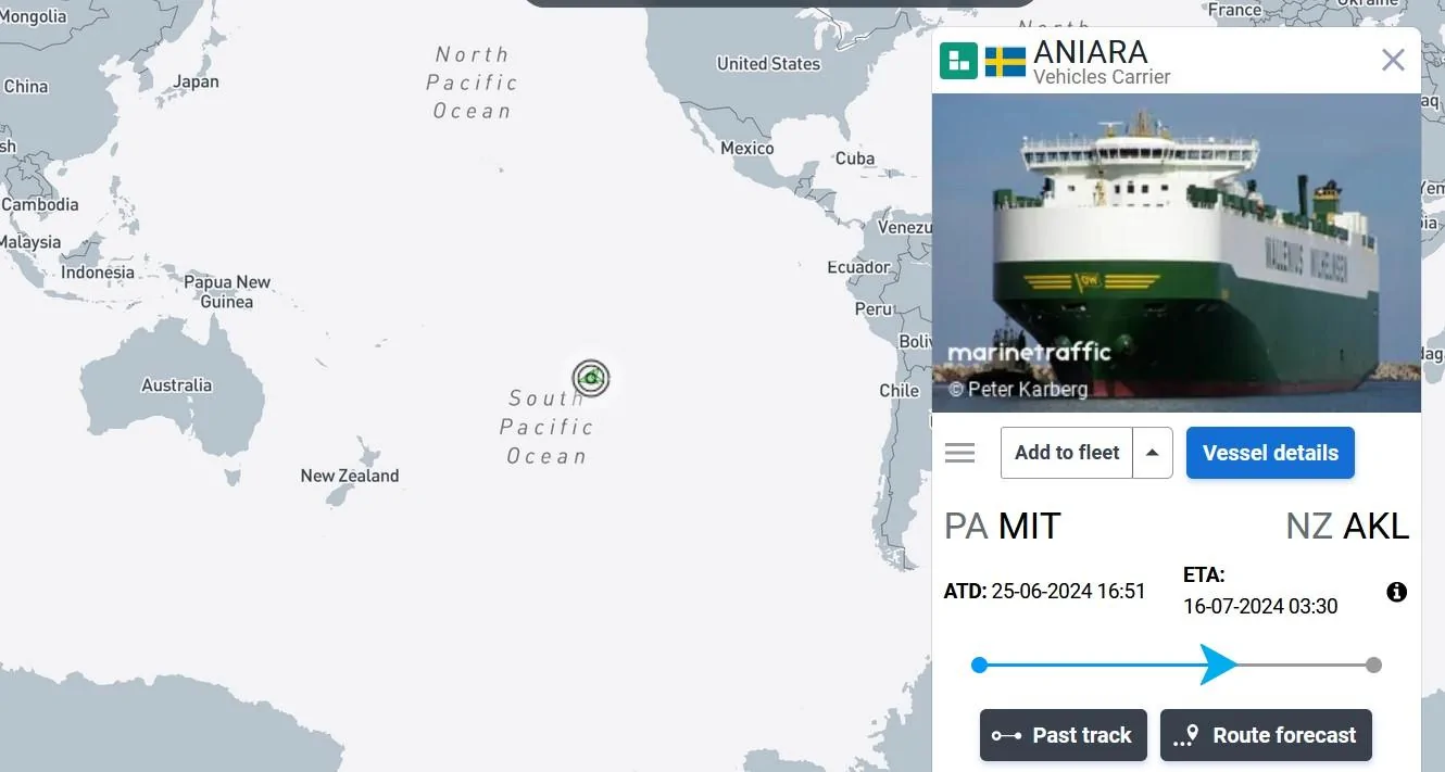 S650 Mustang Tracking your Mustang between Baltimore & Australia Screenshot 2024-07-08 145812