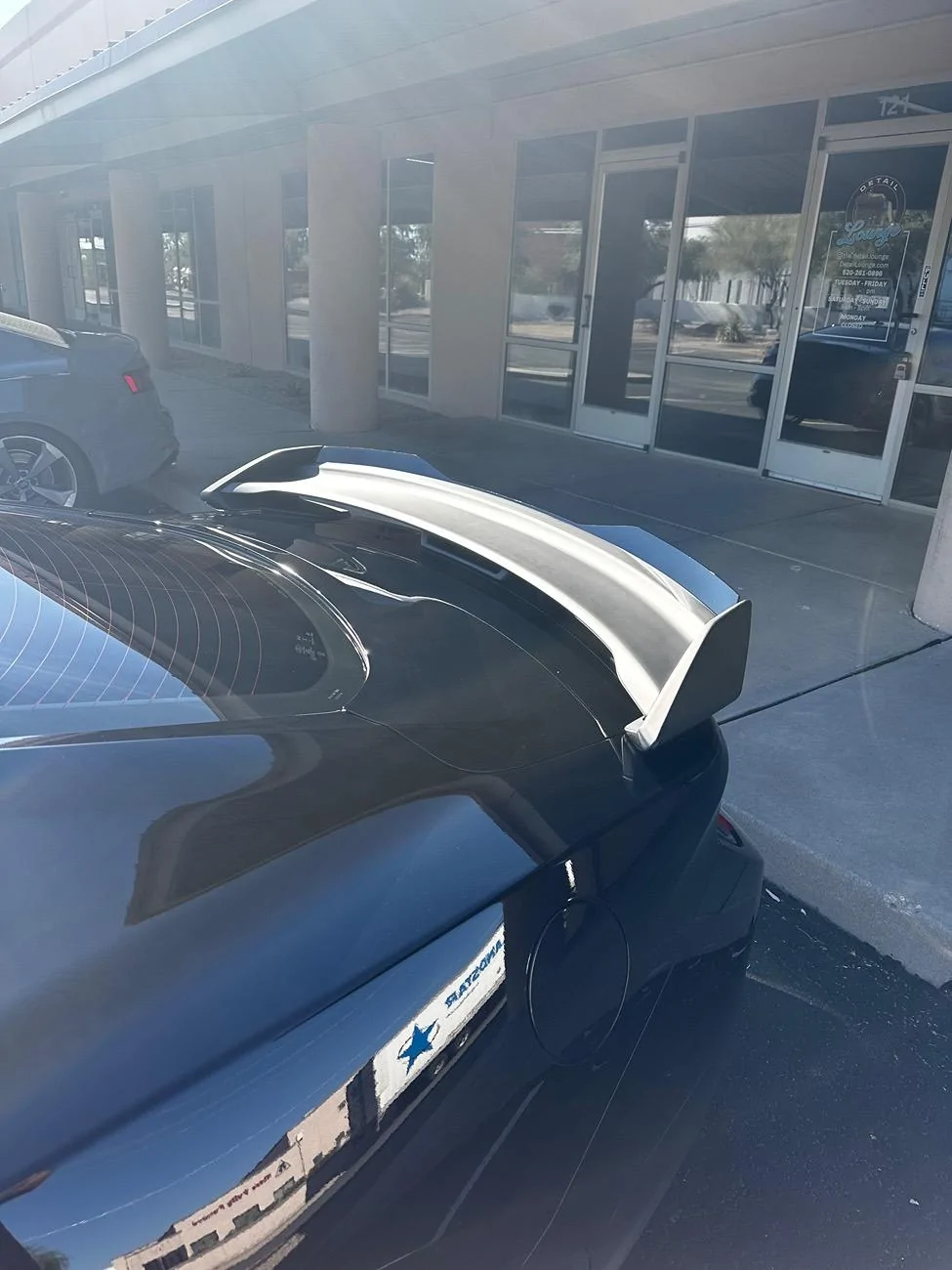 S650 Mustang Found an Ebay dark horse spoiler  "clone" IMG_1614