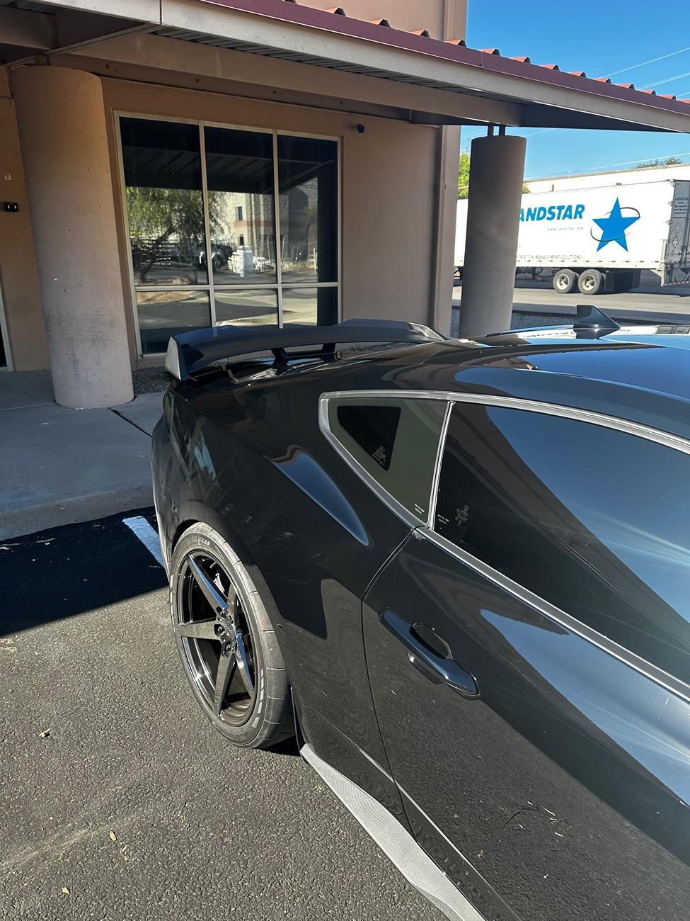 S650 Mustang Found an Ebay dark horse spoiler  "clone" IMG_1612