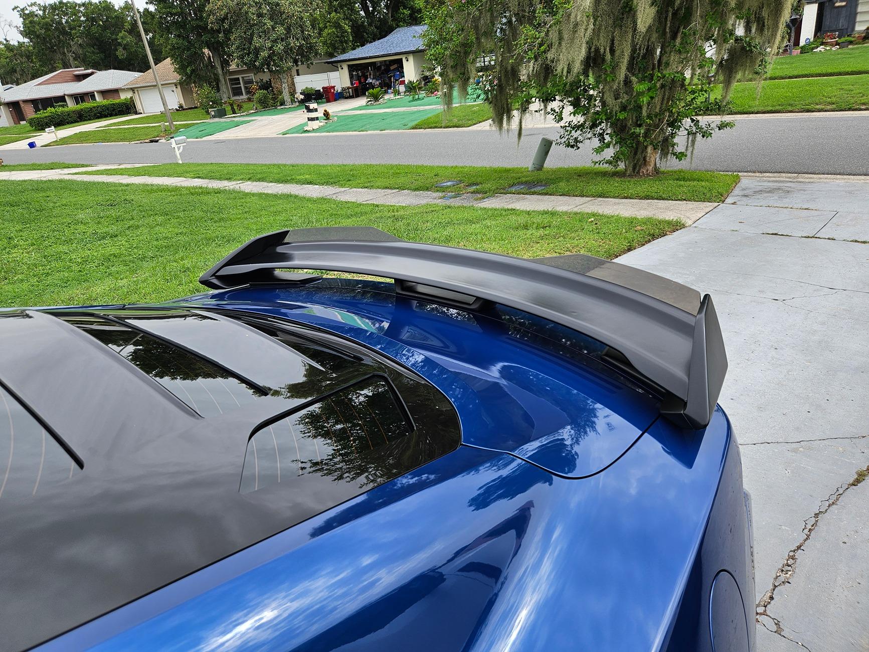 S650 Mustang Found an Ebay dark horse spoiler  "clone" dh spoiler front of trunk looking back