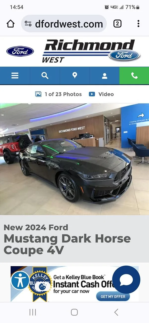 S650 Mustang New Shadow Black DH Selling for MSRP in Virginia 1000005363