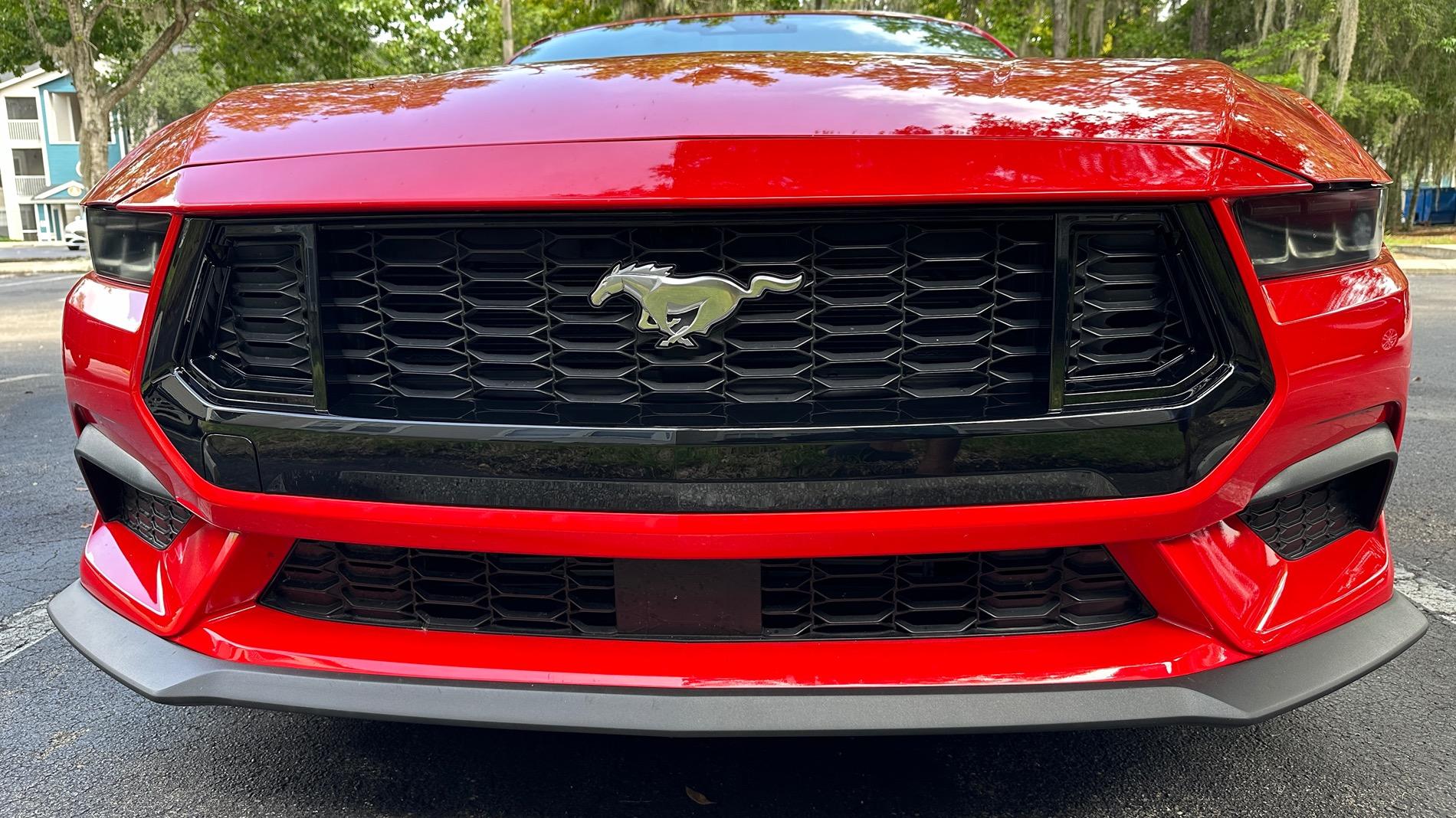 S650 Mustang Transforming the front end of the car, adding air design splitter, GT style grille and hood vent IMG_3457
