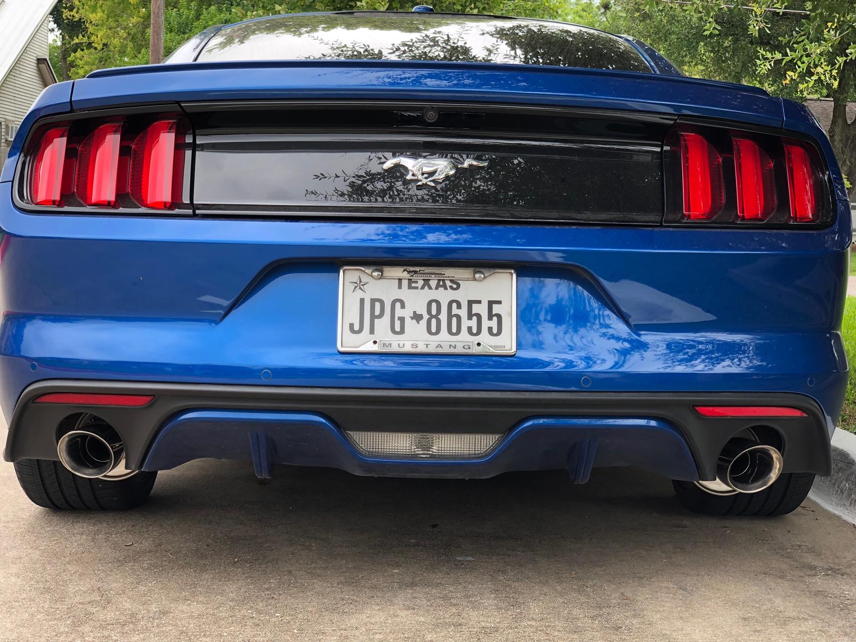S650 Mustang Roush Axleback Exhaust on 2024 Mustang Ecoboost - sound clip video IMG_1494