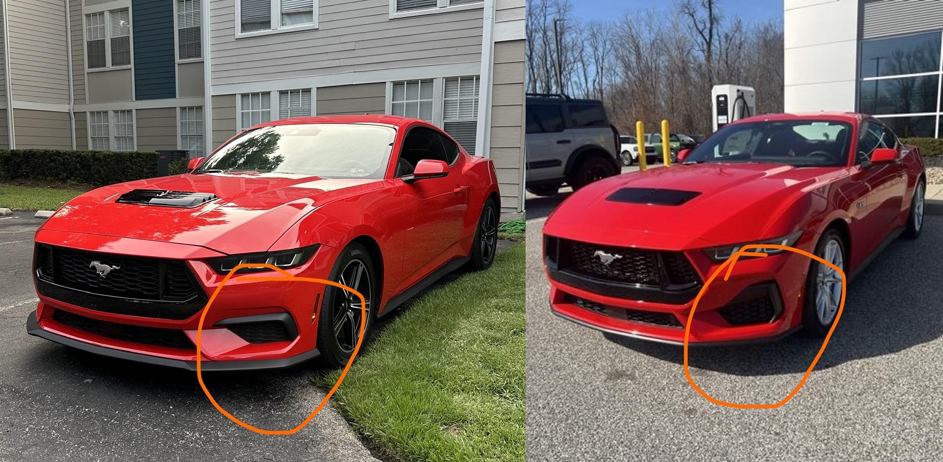 S650 Mustang Transforming the front end of the car, adding air design splitter, GT style grille and hood vent IMG_3672