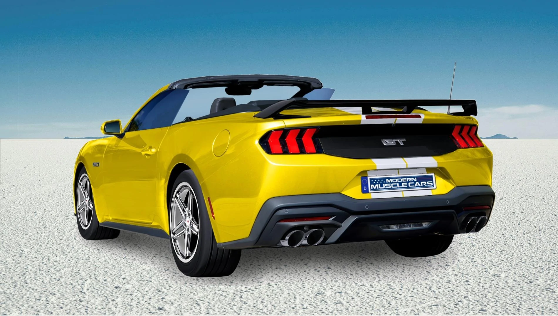 S650 Mustang Black Bumper Sections Painted Body Color (GT) GT Painted Rear