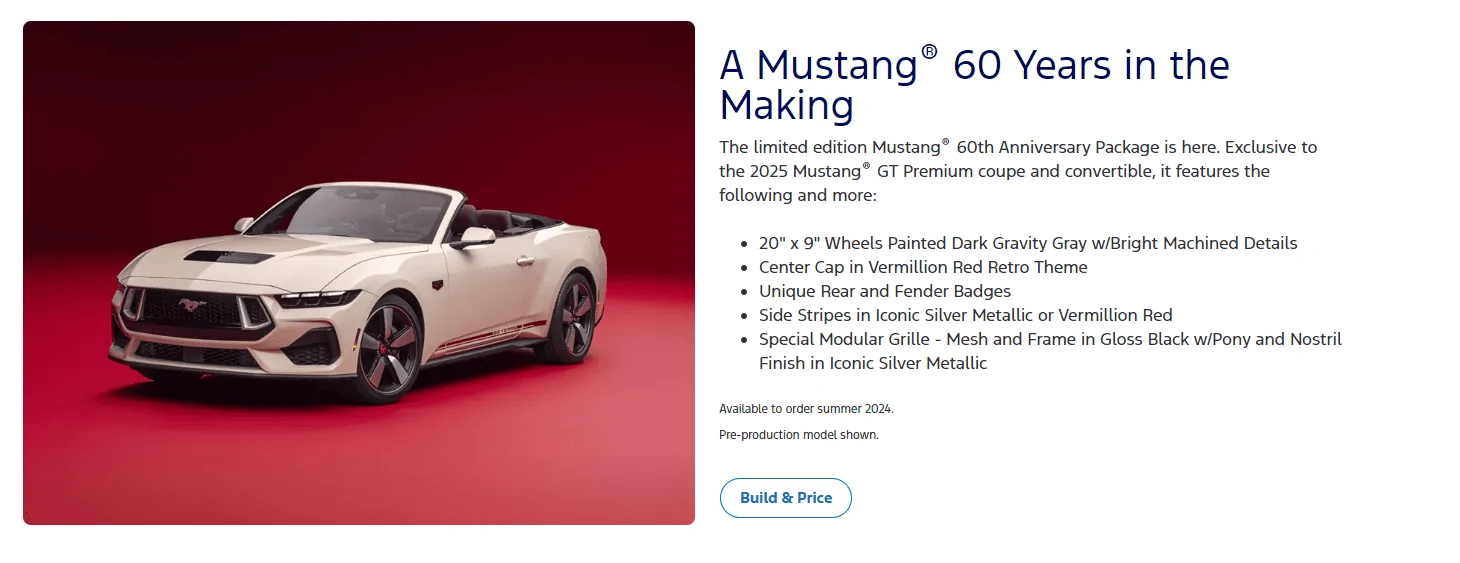 S650 Mustang New Limited Edition Mustang GT Coming? More info on 8/16 2025 Ford Mustang® _ Pricing, Photos, Specs & More _ Ford.com - Opera 8_9_2024 3_24_46 PM