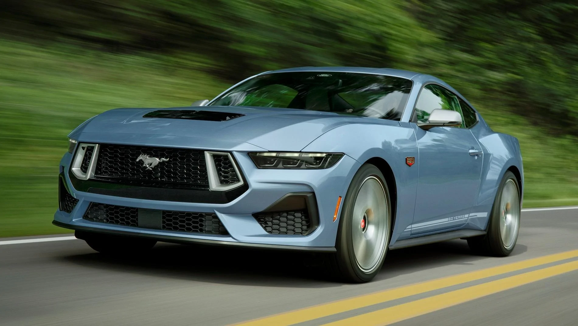 S650 Mustang Mustang 60th Anniversary Package: Now in Iconic Brittany Blue. Mustang Owners Gain Another Heritage Gauge Cluster Design 2025 Ford Mustang 60th Anniversary Package in Brittany Blue_15