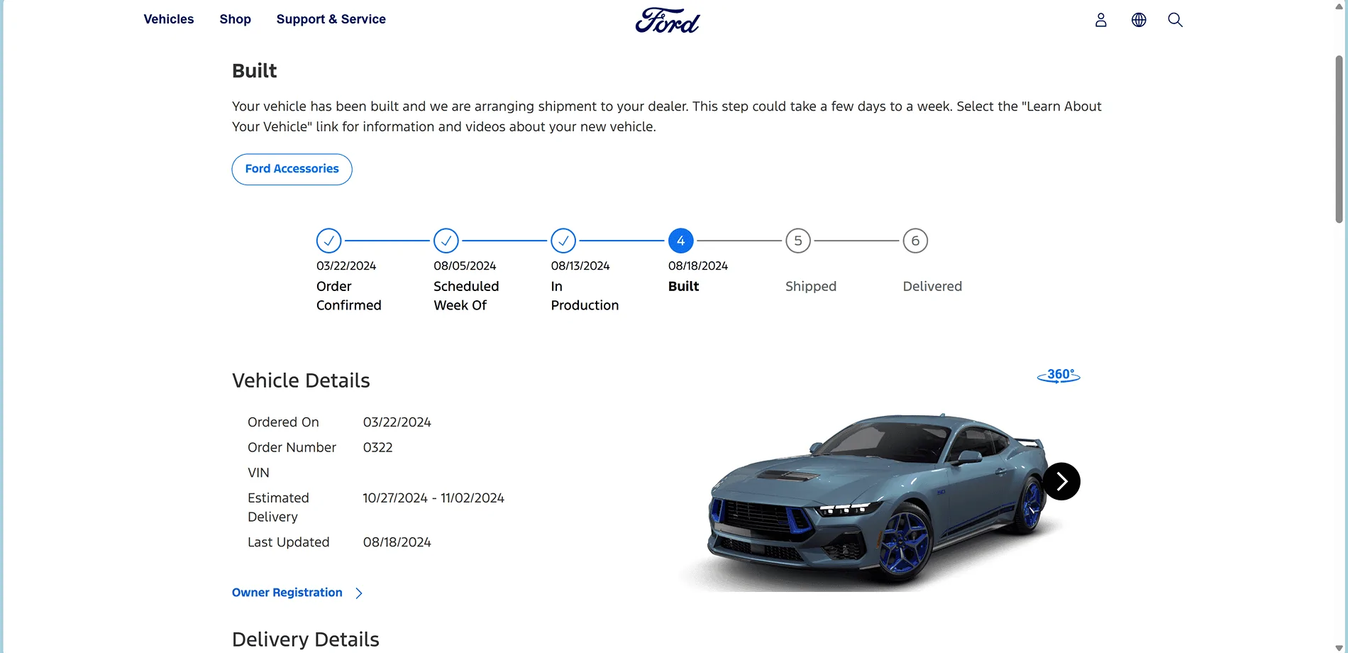 S650 Mustang How many days does it take to build? Screenshot 2024-08-19 135427