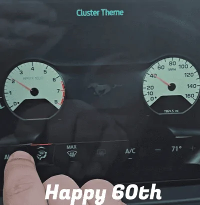 S650 Mustang Mustang 60th Anniversary Package: Now in Iconic Brittany Blue. Mustang Owners Gain Another Heritage Gauge Cluster Design 1724092375262-75