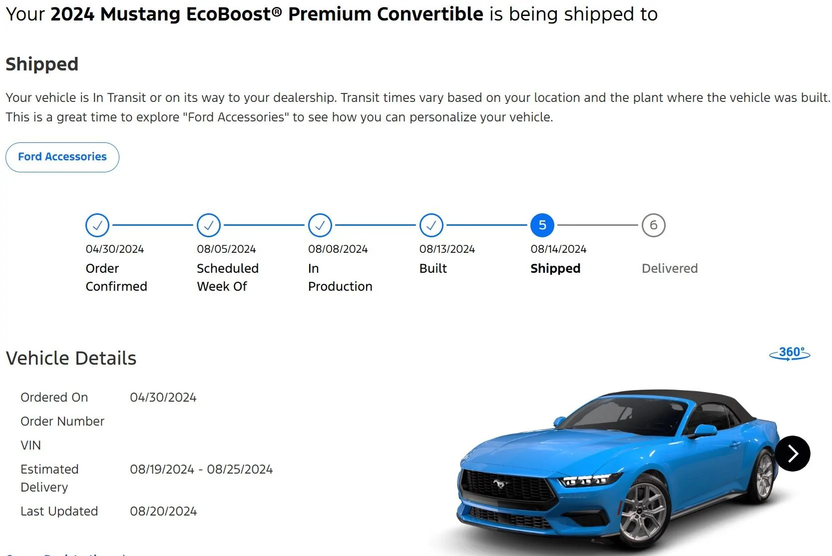 S650 Mustang How many days does it take to build? moving