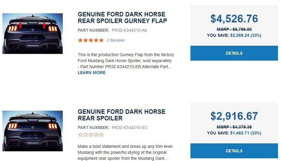 S650 Mustang 2024 Mustang Australia (AU) Pricing and Timing Schedule Captur
