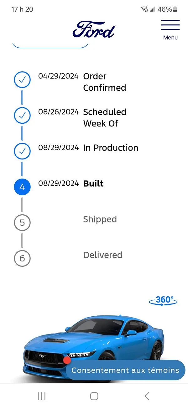 S650 Mustang 2024 Mustang Scheduling This Week (8/29/24) for Production Weeks 9/30 - 10/28 1000008074