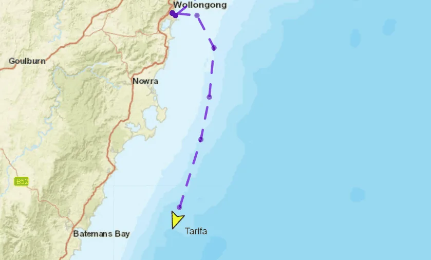 S650 Mustang Tracking the Vehicle Carrier Tarifa around Australia 1725052549734-89