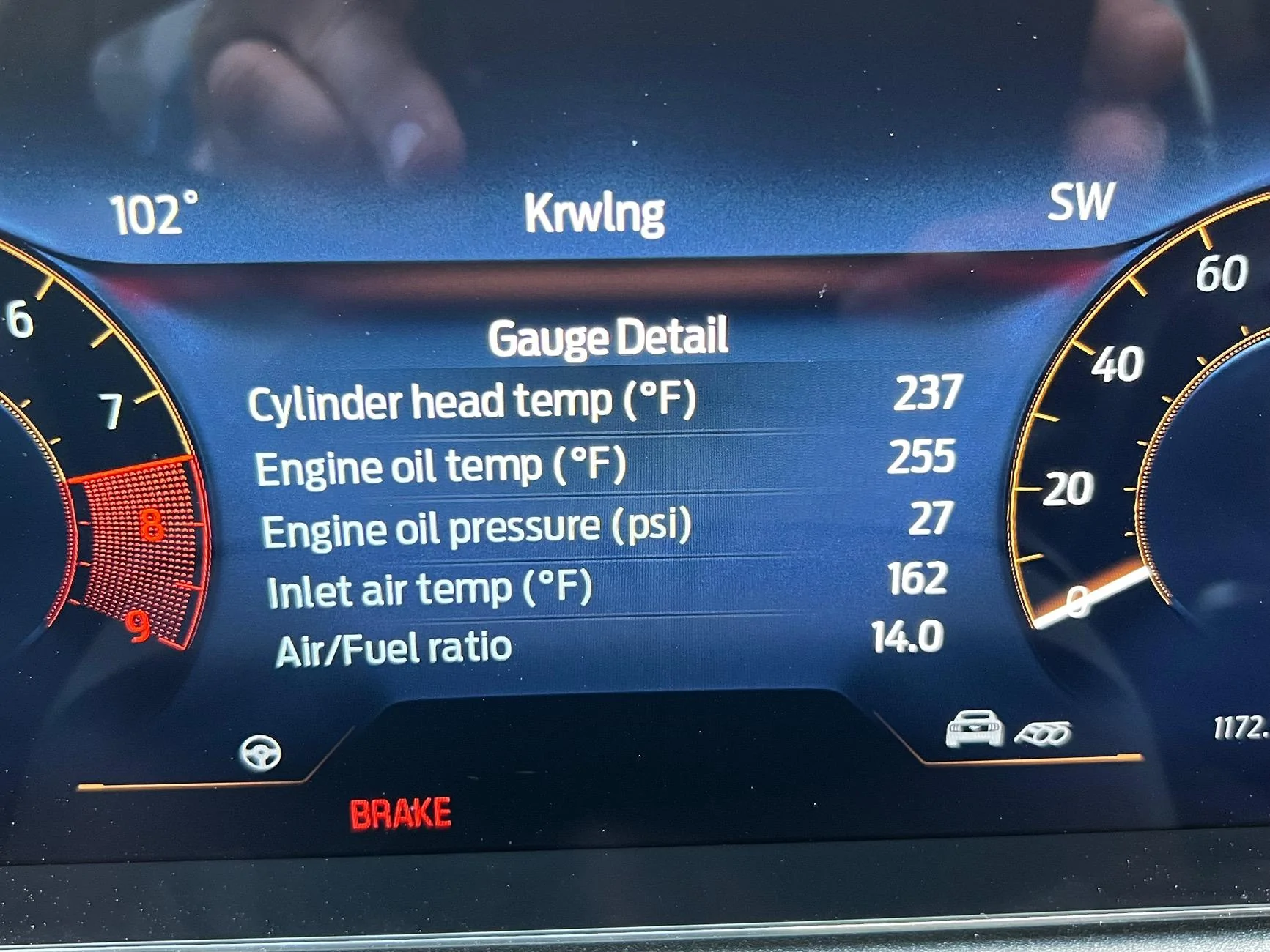 S650 Mustang Under the hood Temperatures IMG_0466