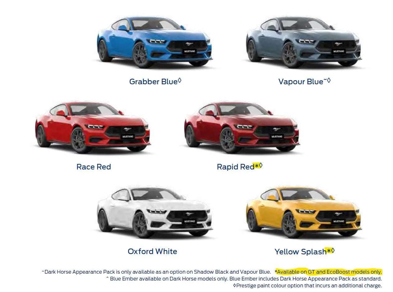 S650 Mustang 2025 Mustang Australia (AU) Screenshot 2024-09-13 194444