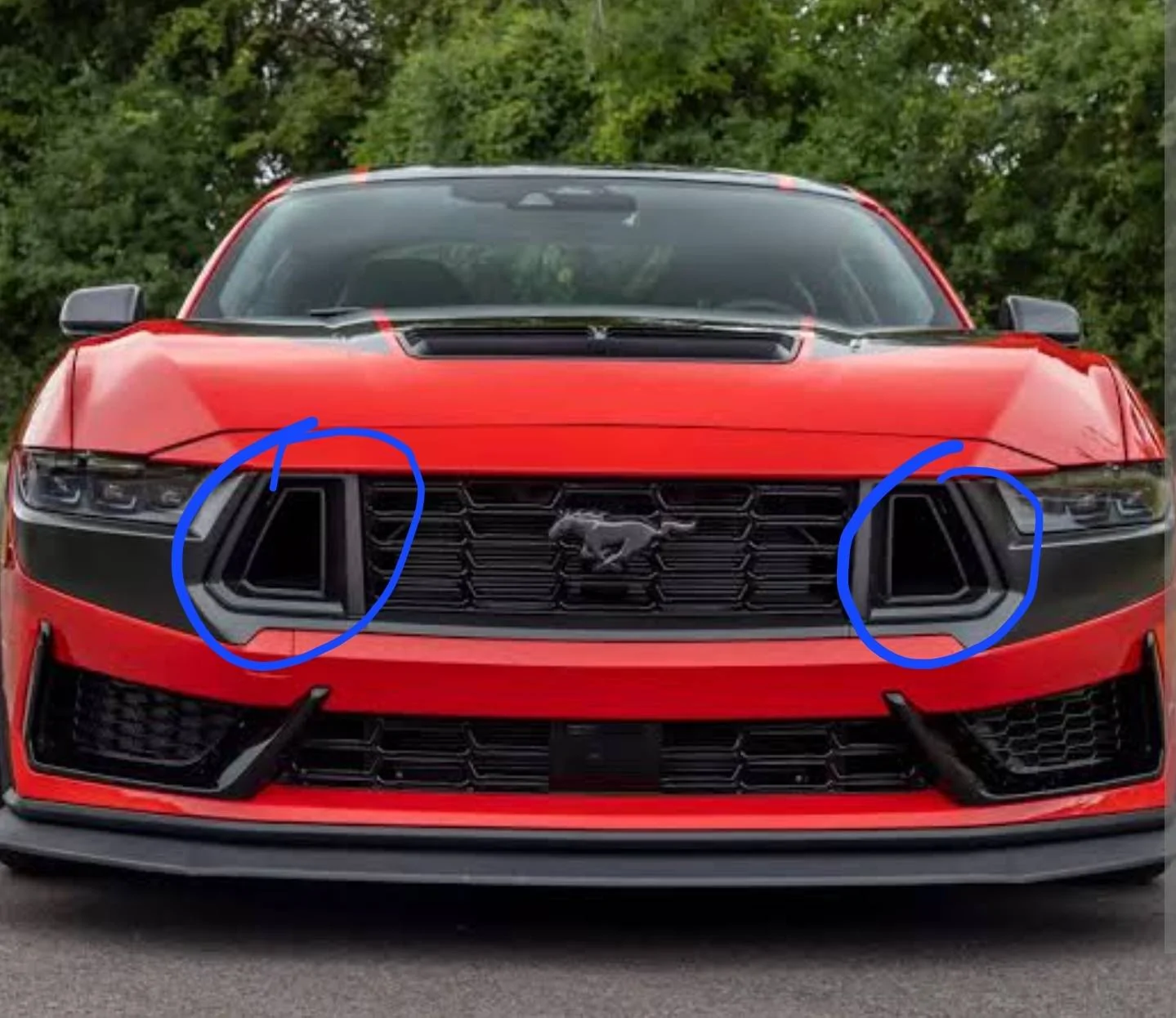 S650 Mustang Front grill open side air intakes 1000109331