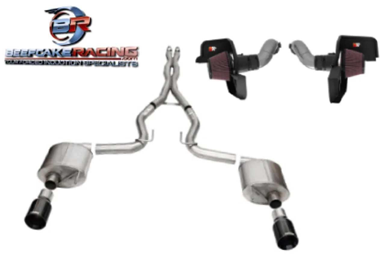 S650 Mustang Beefcake Racings Corsa Exhaust / K&N Intake Combo for Non-Active GT's!! 21255blk__66699.1726674637