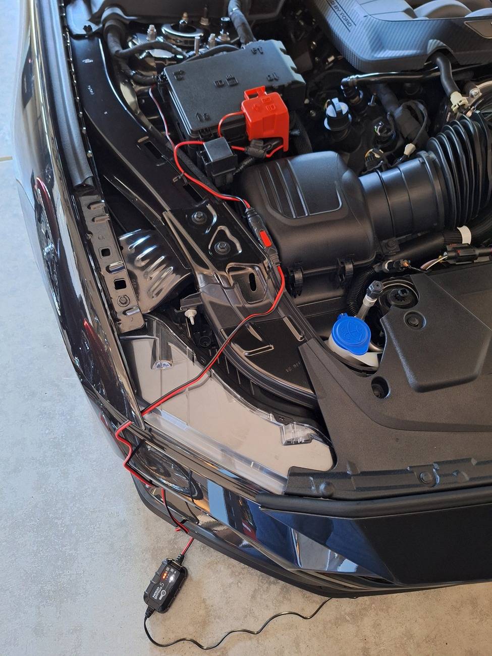 S650 Mustang Installed NOCO Gen 5 battery maintainer 20240930_134354