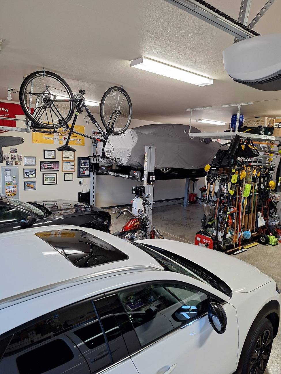 S650 Mustang Finally got a lift in my garage 20241003_171250