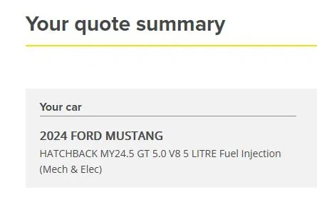 S650 Mustang Insurance for 2024 S650 Mustang RACV Hatchback