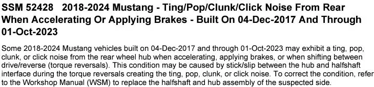 S650 Mustang Dark Horse Driveline Clunk Screenshot 2024-09-17 112013