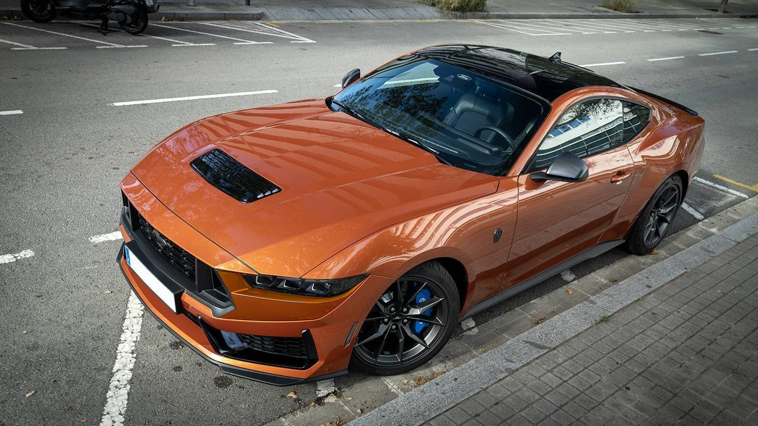 S650 Mustang My Atomic Orange Dark Horse (Painted) Mustang DH Orange front