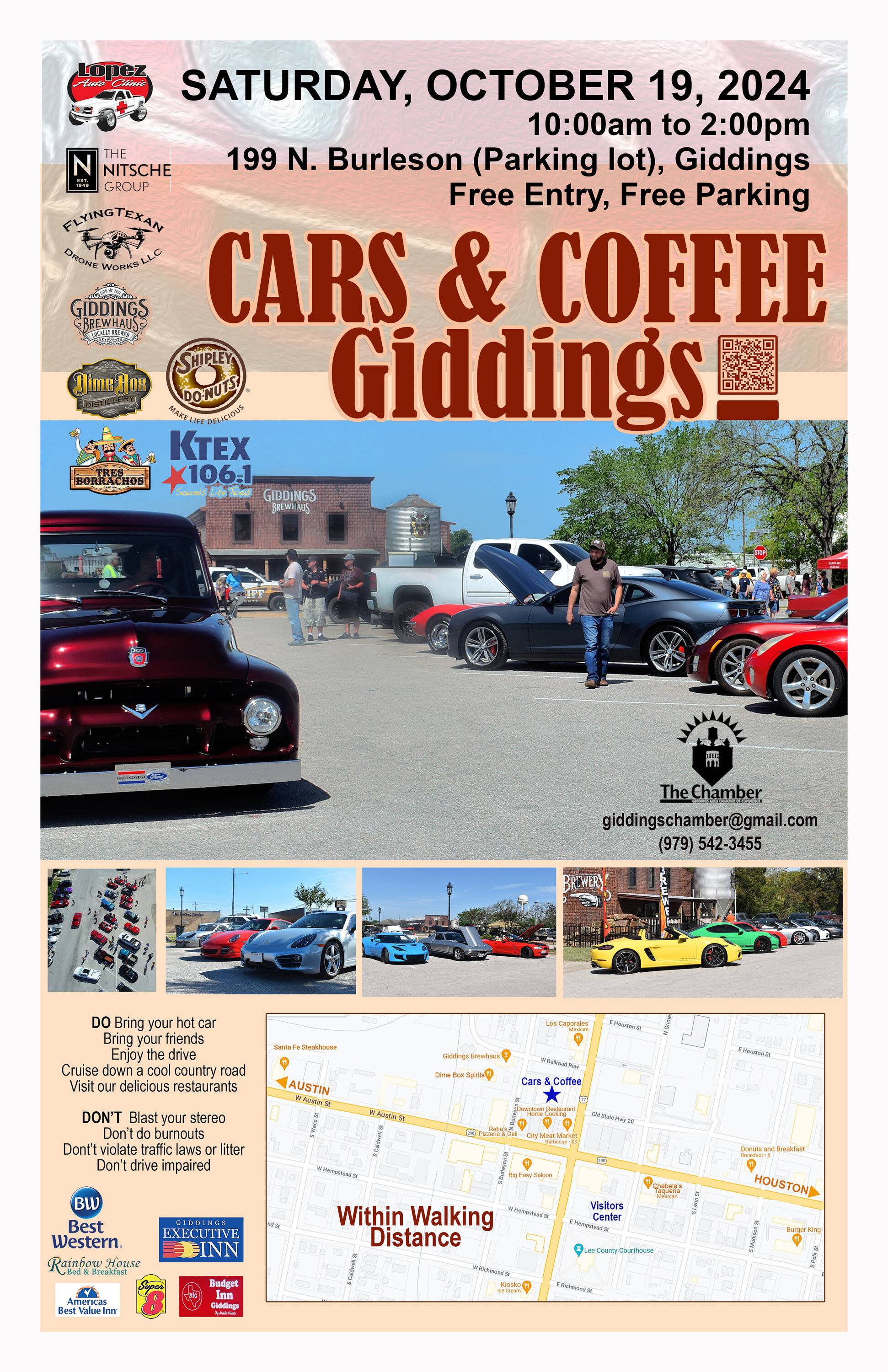 S650 Mustang Cars and Coffee Giddings Oct 19, 2024 Cars 11x17 copy